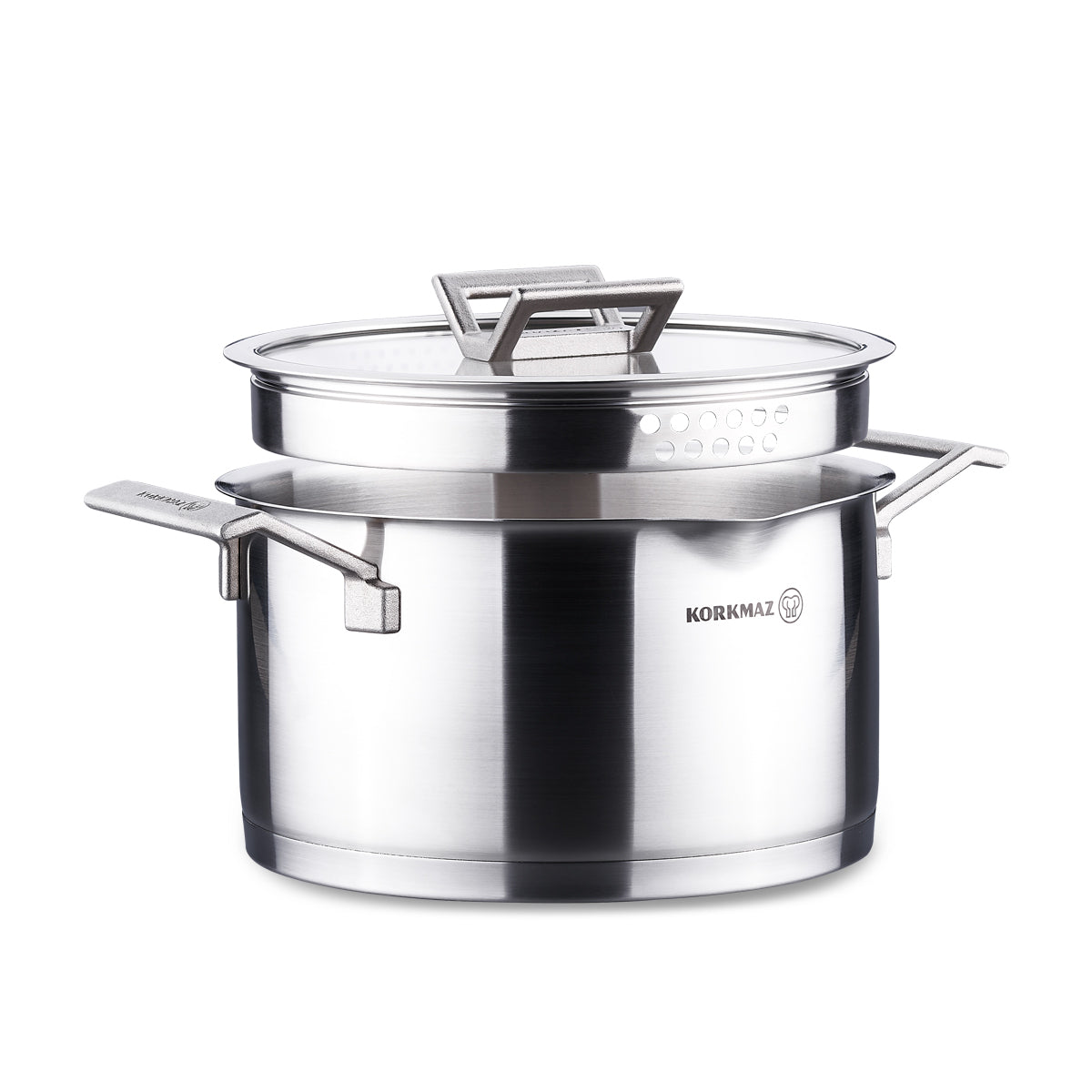 Korkmaz Innova – Batería de Cocina de 8 Piezas en Acero Inoxidable
