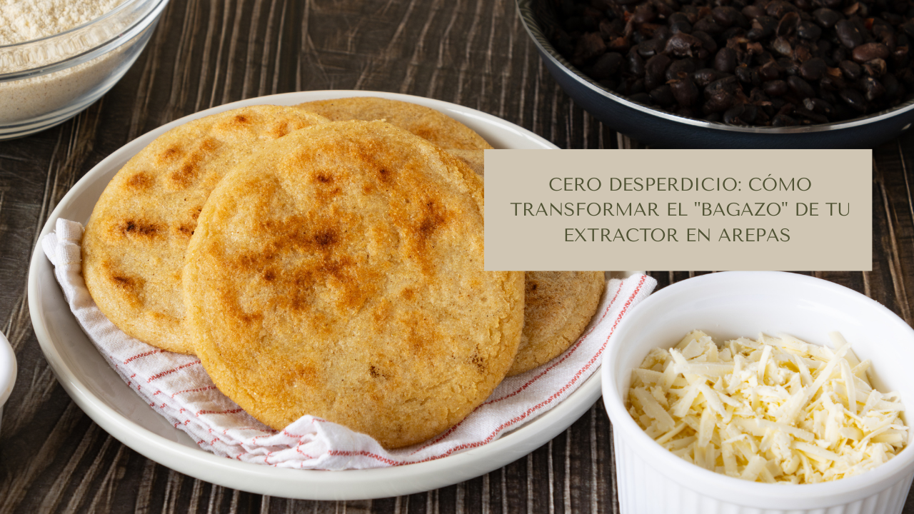Cero Desperdicio: Cómo transformar el "bagazo" de tu extractor en arepas nutritivas y deliciosas
